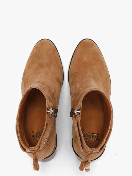 Enkellaarsjes Met Hak Uit Leder Mam'zelle Beige women CSIUY55 ander zicht 3