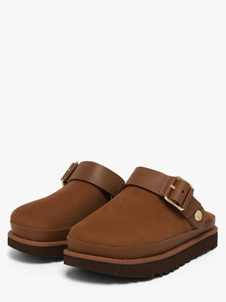 Slippers Met Riempjes Uit Leder Ugg Bruin women 1169590