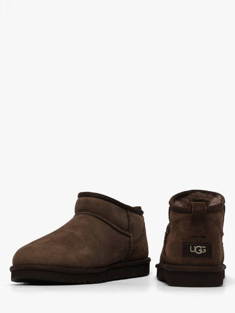 Classic Ultra Mini Boots Uit Leder Ugg Bruin men 1137391 ander zicht 1