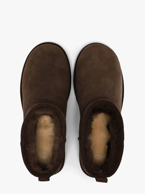 Classic Ultra Mini Boots Uit Leder Ugg Bruin men 1137391 ander zicht 2
