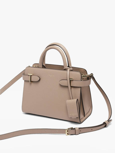 Handtas S Emilie Leder Le tanneur Beige emily TEMI1606 ander zicht 2
