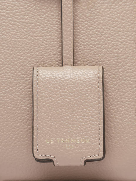 Handtas S Emilie Leder Le tanneur Beige emily TEMI1606 ander zicht 3