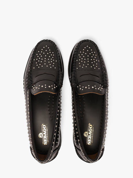 Slippers Uit Leder Sebago Zwart women 78118KW ander zicht 3