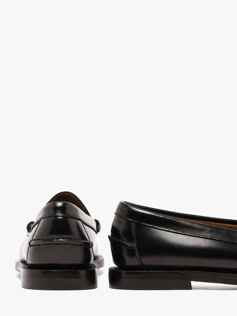Slippers Uit Leder Sebago Zwart women 7001530 ander zicht 2