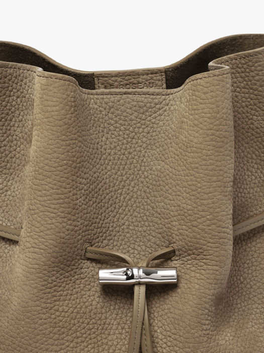 Longchamp Le roseau coulisse nubuck Schoudertas Bruin
