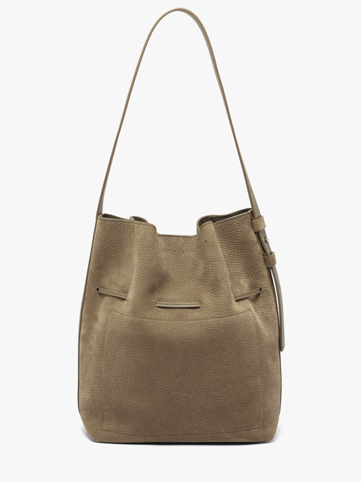 Longchamp Le roseau coulisse nubuck Schoudertas Bruin