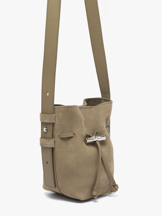 Longchamp Le roseau coulisse nubuck Cross bodytas Bruin