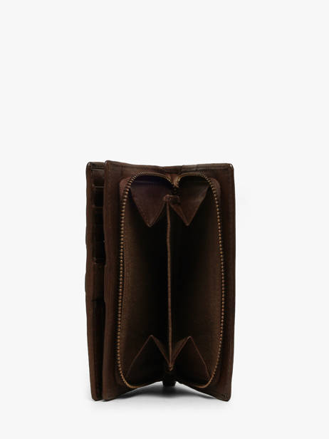 Portefeuille Leder Biba Bruin heritage ELK3L ander zicht 2