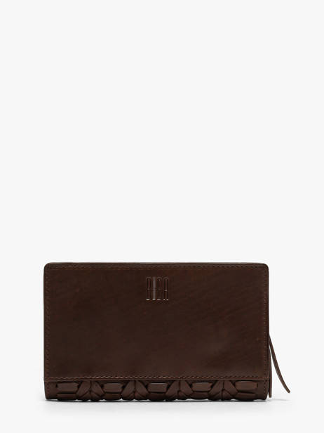 Portefeuille Leder Biba Bruin heritage ELK3L ander zicht 3