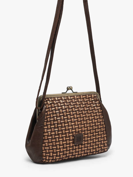 Cross Body Tas Heritage Leder Biba Bruin heritage KAB21L ander zicht 1