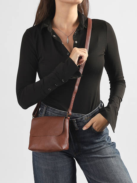 Cross Body Tas Soft Mandoline Bruin soft MD1309 ander zicht 1