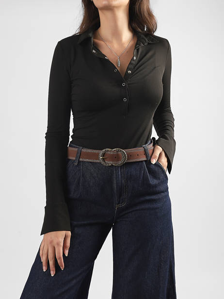 Damesriem Simone Leder Pieces Bruin simone 17156741 ander zicht 1