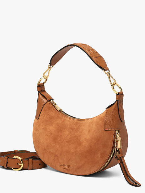 Cross Body Tas Origami Leder Lancel Bruin origami A14279 ander zicht 1