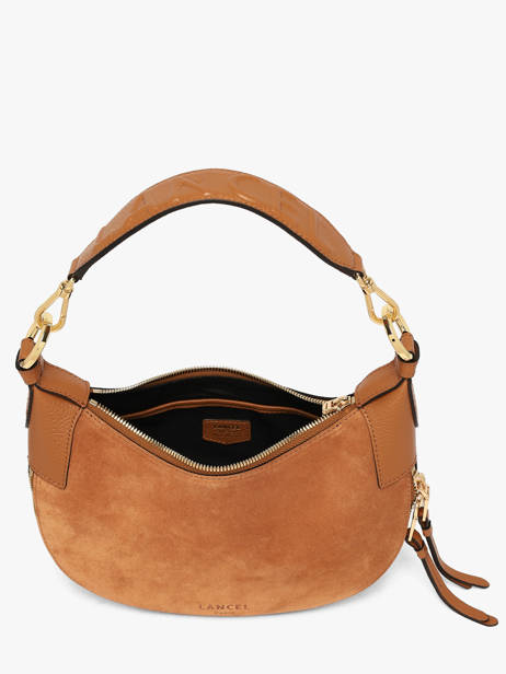 Cross Body Tas Origami Leder Lancel Bruin origami A14279 ander zicht 3