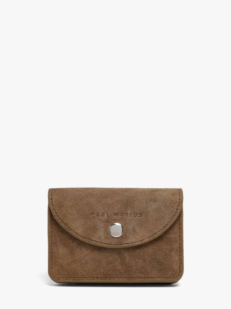 Portemonnee Leder Paul marius Beige la suite BASILSUI