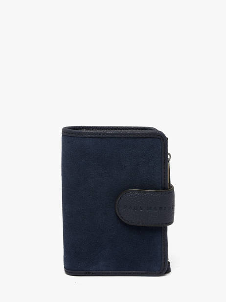 Portefeuille Leder Paul marius Blauw la suite VALENSUI