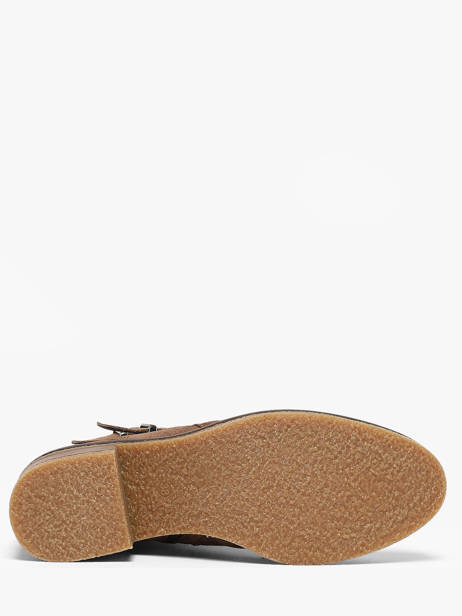 Enkellaarsjes Met Hak Uit Leder Dorking Beige women CA ander zicht 4