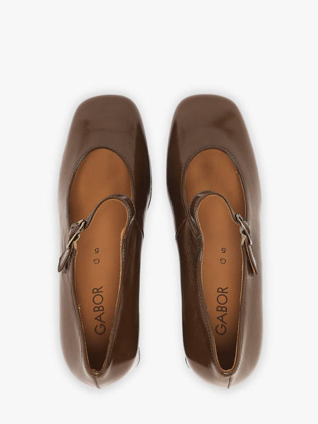 Pumps Met Hak Uit Leder Gabor Bruin women 3 ander zicht 3