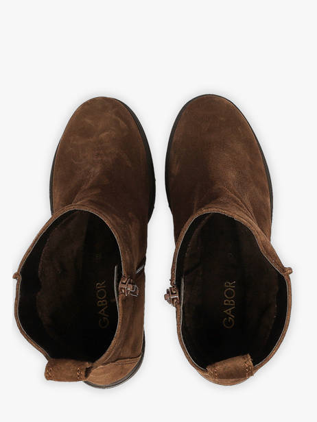 Enkellaarsjes Met Hak Uit Leder Gabor Bruin women 5 ander zicht 3