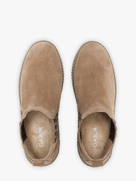 Boots Uit Leder Gabor Beige women 8 ander zicht 3