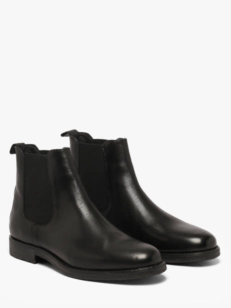 Chelsea Boots Uit Leder Kost Zwart men B00030A ander zicht 1