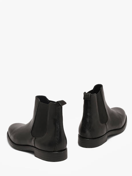 Chelsea Boots Uit Leder Kost Zwart men B00030A ander zicht 2