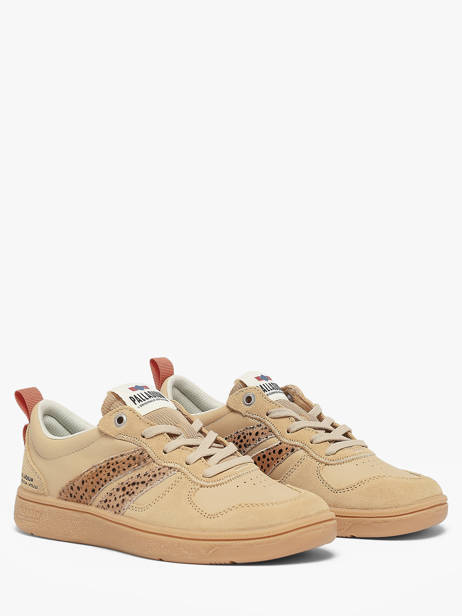 Sneakers Uit Leder Palladium Beige women 74485257 ander zicht 1