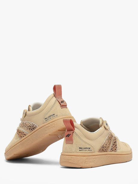 Sneakers Uit Leder Palladium Beige women 74485257 ander zicht 2