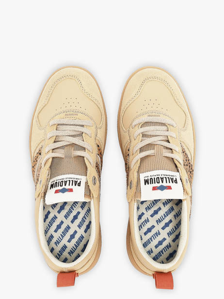 Sneakers Uit Leder Palladium Beige women 74485257 ander zicht 3