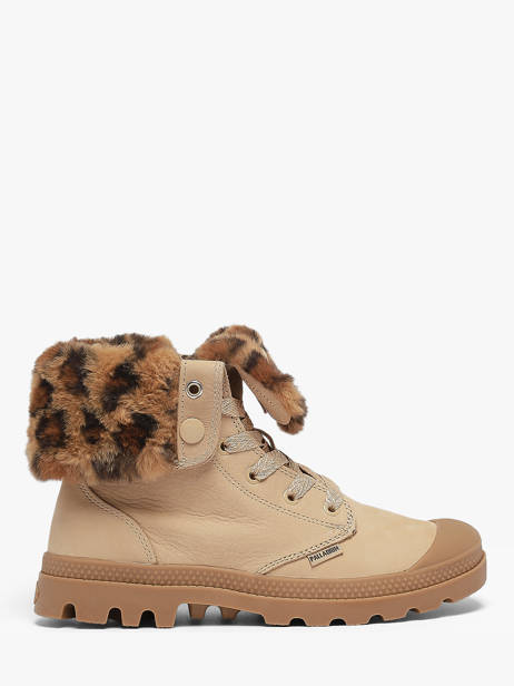 Winter Enkellaarsjes Uit Leder Palladium Beige women 94976257