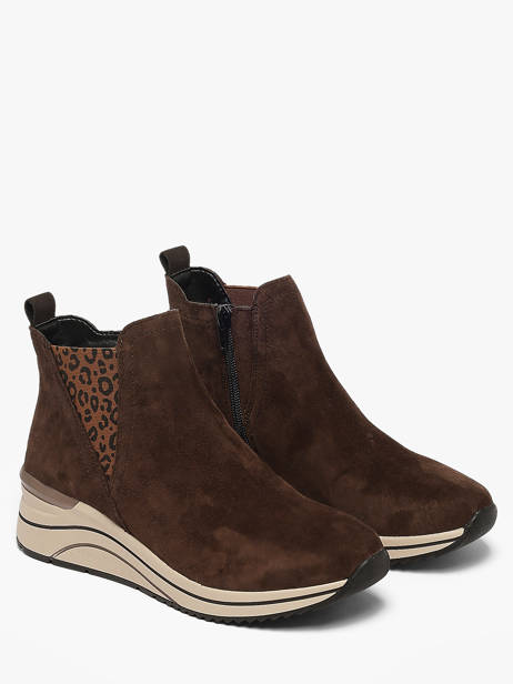 Sneakers Met Platformzool Uit Leder Remonte Bruin women 25 ander zicht 1