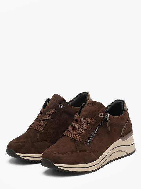 Sneakers Met Platformzool Uit Leder Remonte Bruin women 25 ander zicht 1