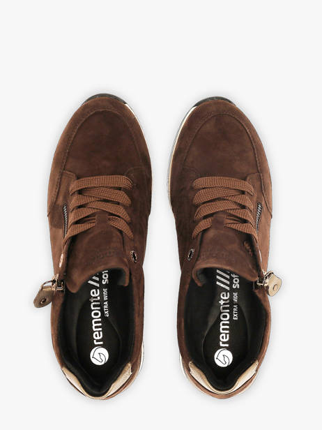 Sneakers Met Platformzool Uit Leder Remonte Bruin women 25 ander zicht 3