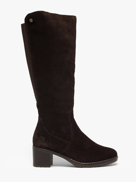 Laarzen Met Hak Uit Leder Remonte Bruin women 25