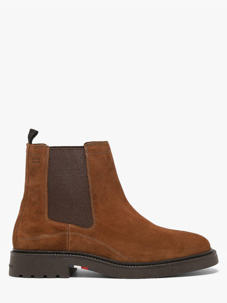 Chelsea Boots Uit Leder Tommy hilfiger Bruin men 5952GVQ