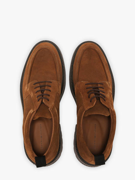 Derby Veterschoenen Uit Leder Tommy hilfiger Bruin men 5980GVQ ander zicht 3