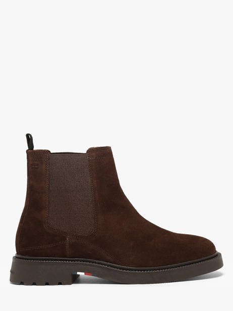 Chelsea Boots Uit Leder Tommy hilfiger Bruin men 5952GT6
