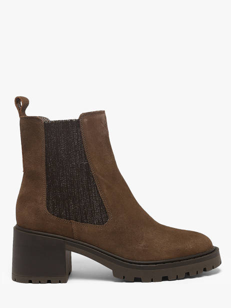 Enkellaarzen Met Hak Uit Leder We do Bruin women CO90098
