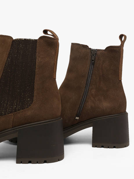 Enkellaarzen Met Hak Uit Leder We do Bruin women CO90098 ander zicht 2