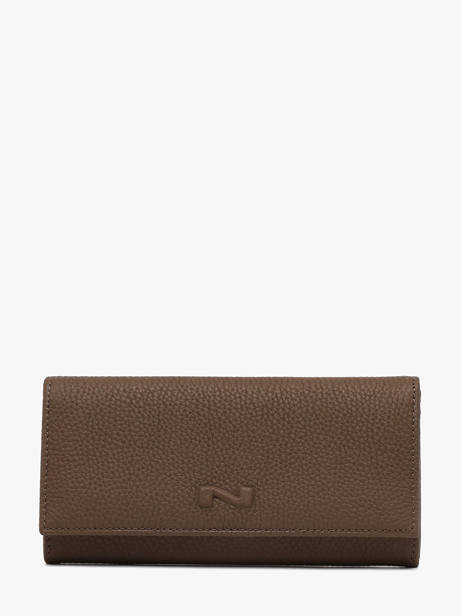 Portefeuille N City Continental Leder Nathan baume Bruin original n 185N