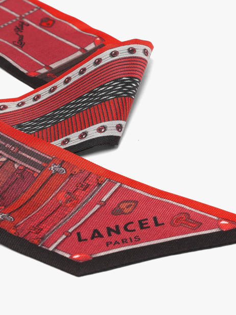 Foulard Lancel Rood charms A14338 ander zicht 1