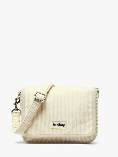 Cross Body Tas Velours Ribfluweel Hindbag Beige velours V