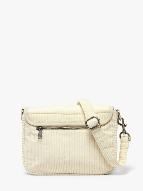 Cross Body Tas Velours Ribfluweel Hindbag Beige velours V ander zicht 3