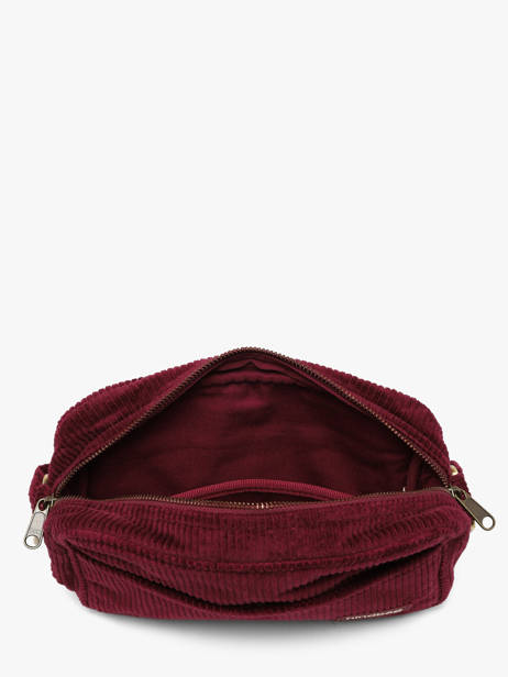Cross Body Tas Hindbag Rood velours V ander zicht 2
