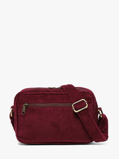 Cross Body Tas Hindbag Rood velours V ander zicht 3