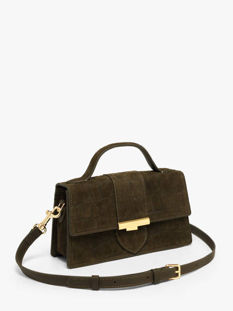 Cross Body Tas Suede Exo Lancaster Groen suede exo 63 ander zicht 1