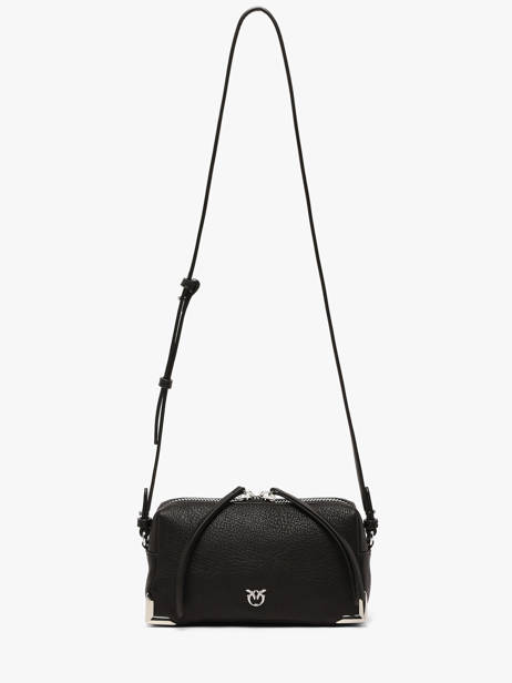 Cross Body Tas Mini Bauletto Leder Pinko Zwart love bag soft 6967A3CX ander zicht 1
