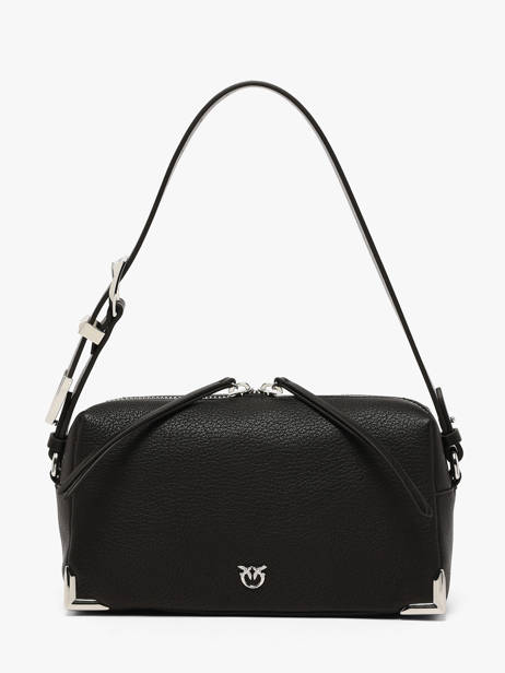 Cross Body Tas Bauletto Leder Pinko Zwart love bag soft 6761A3CX