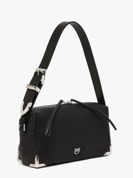 Cross Body Tas Bauletto Leder Pinko Zwart love bag soft 6761A3CX ander zicht 2