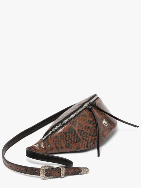 Heuptasje Leder Pinko Bruin love bag icon 6724A3E5 ander zicht 2